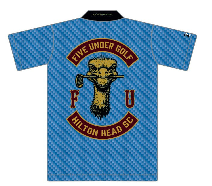 Classic Five Under  Rocker Polo in Blue Diamond
