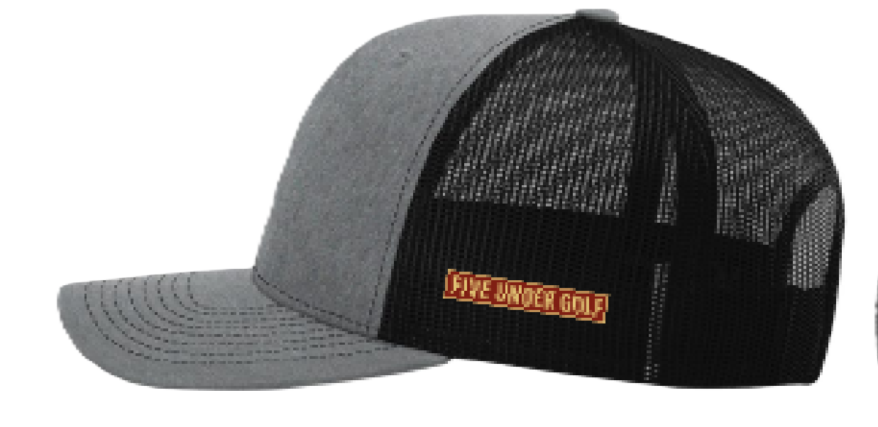 Ace Gray and Black Five Under Golf Cap