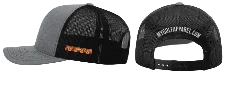 Five Under Rocker Five Under Golf Gray and Black Cap