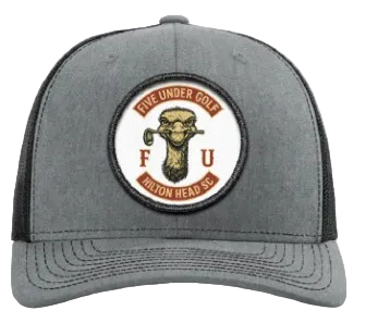 Five Under Rocker Five Under Golf Gray and Black Cap
