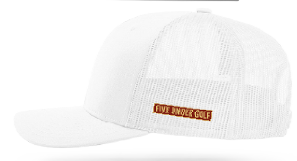 Ace Five Under Golf All White Cap