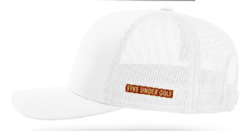 Ace Five Under Golf All White Cap