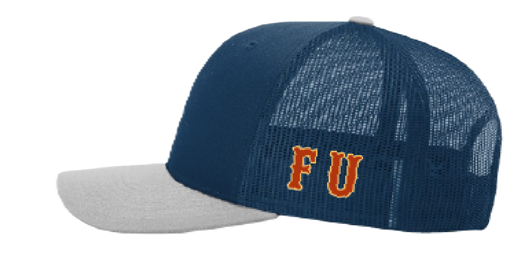 Full Rocker Five Under Golf FU Blue Top and Gray Grim Cap