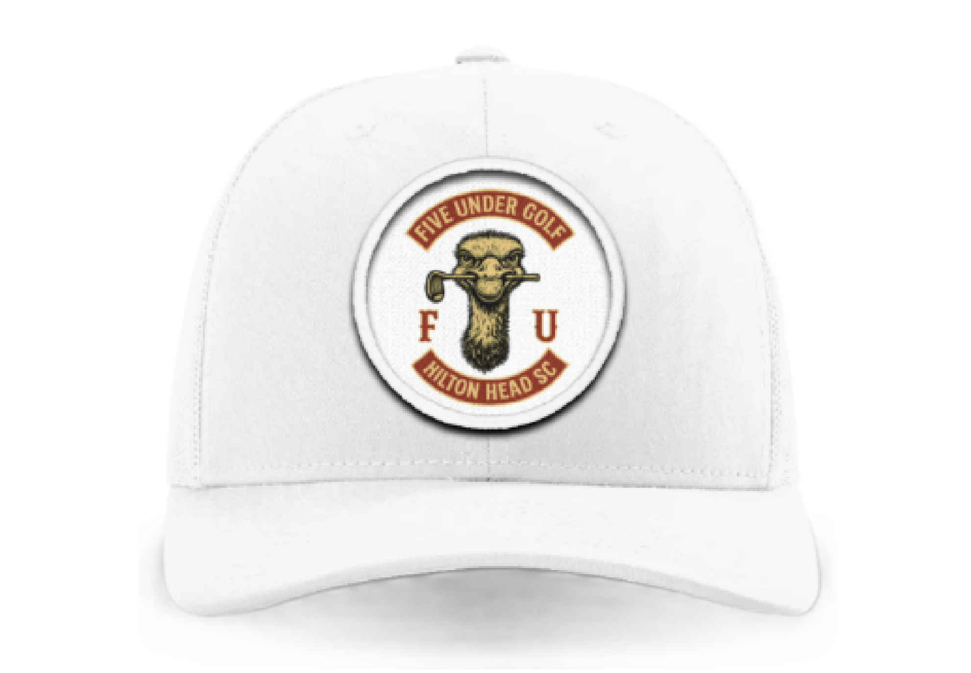 Five Under Golf Rocker White FU Cap