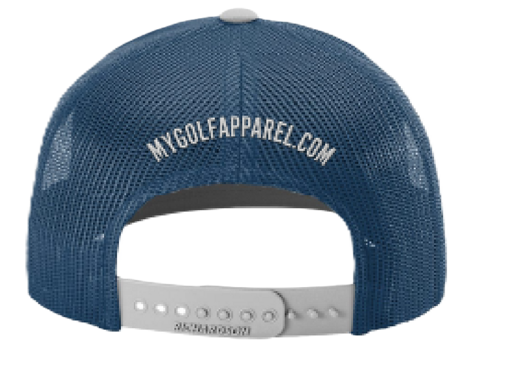 Full Rocker Five Under Golf Blue Top and Gray Grim Cap