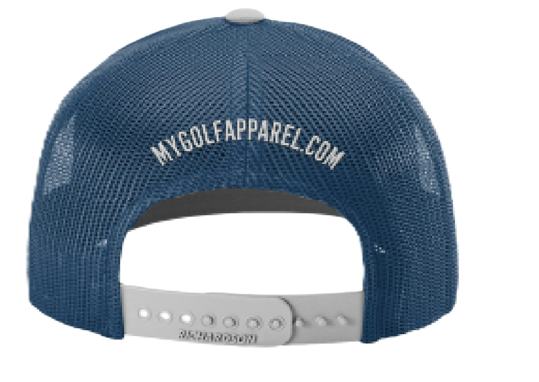 Full Rocker Five Under Golf FU Blue Top and Gray Grim Cap